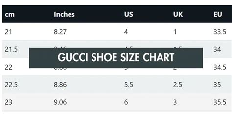 size guide gucci puterwear|Gucci shoes size chart.